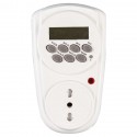 Presa Programmatore Timer Digitale Programmi Settimanali Giornalieri bianco LCD