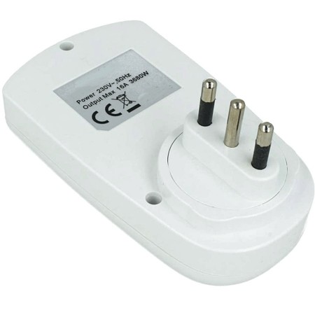 Presa Programmatore Timer Digitale Programmi Settimanali Giornalieri bianco LCD