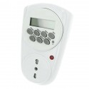 Presa Programmatore Timer Digitale Programmi Settimanali Giornalieri bianco LCD
