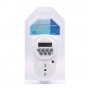 Presa Programmatore Timer Digitale Programmi Settimanali Giornalieri bianco LCD