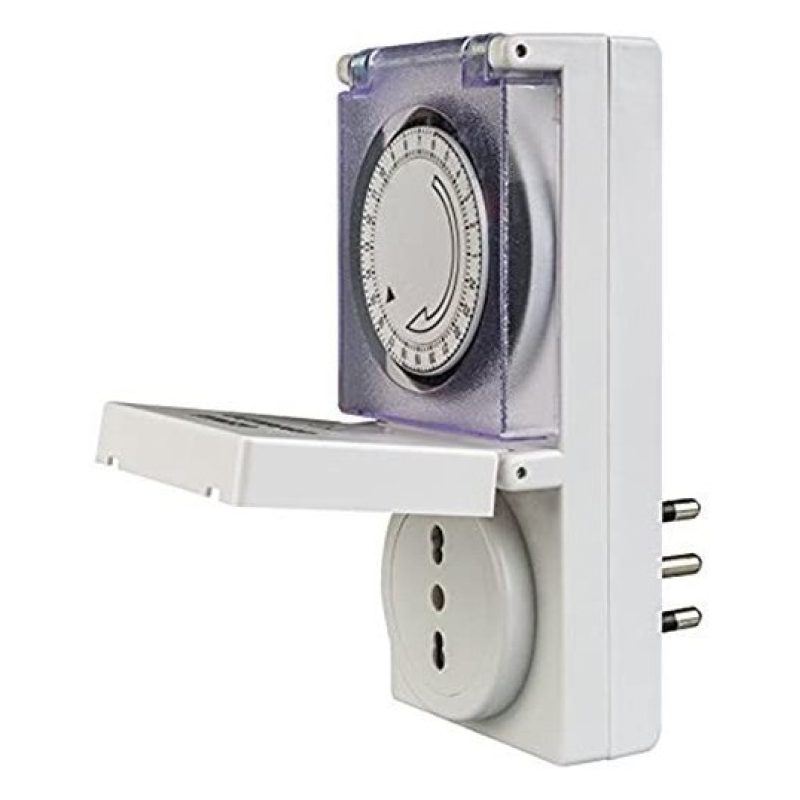 Ecova Timer Regolabile 24 H Con Presa Analogica Programmabile Spina...