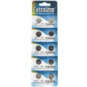 40 PILE BATTERIE  AG10 A BOTTONE PILA  ALCALINE X OROLOGI EXTRASTAR 1,5V PIATTA