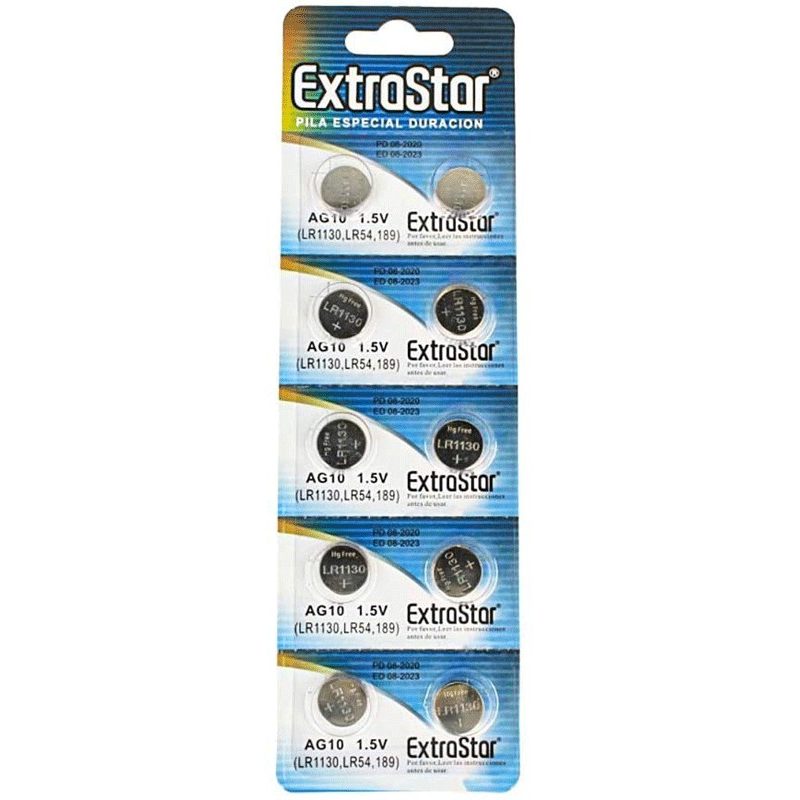ExtraStar 40 PILE BATTERIE AG10 A BOTTONE PILA ALCALINE X OROLOGI E...