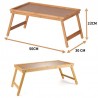 WeHome Vassoio da letto in bamboo multiuso colazione 50x30 cm con p...