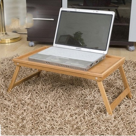 Vassoio da letto in bamboo multiuso colazione 50x30 cm con piedi richiudibili