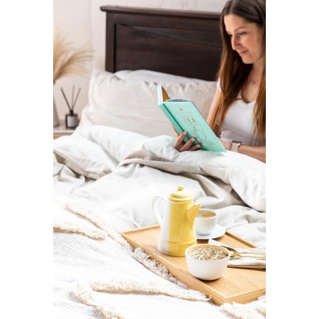 Vassoio da letto in bamboo multiuso colazione 50x30 cm con piedi richiudibili