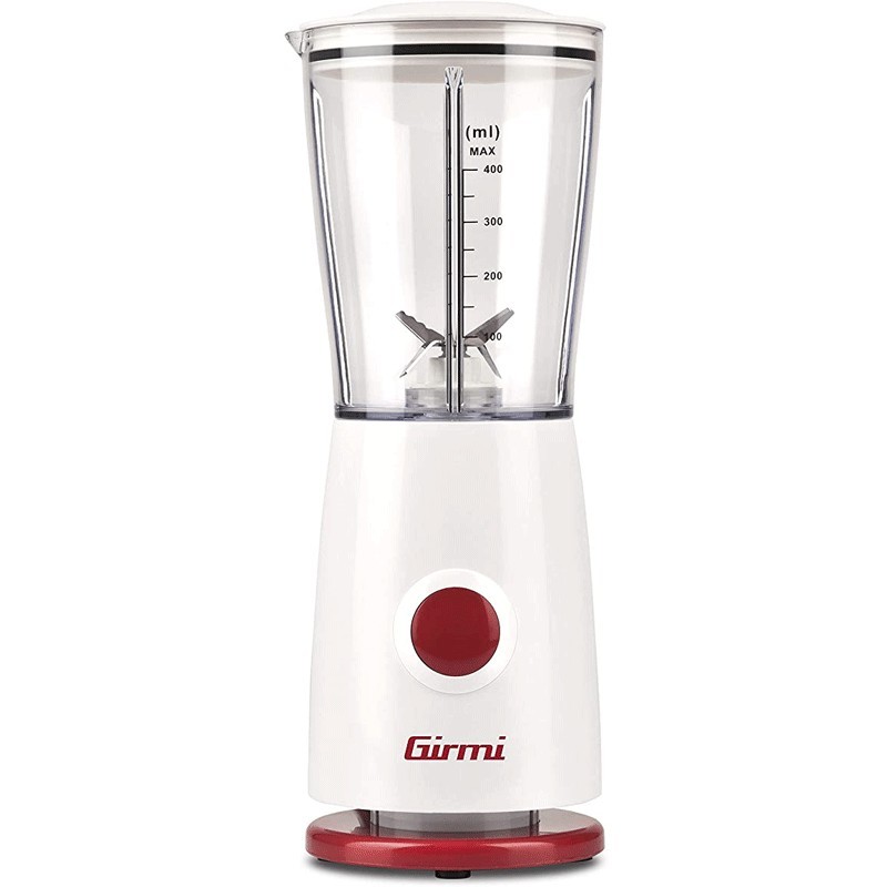 GIRMI FRULLATORE ELETTRICO FR03 500ML PLASTICA 170W rosso LAME ACCIAIO INOX