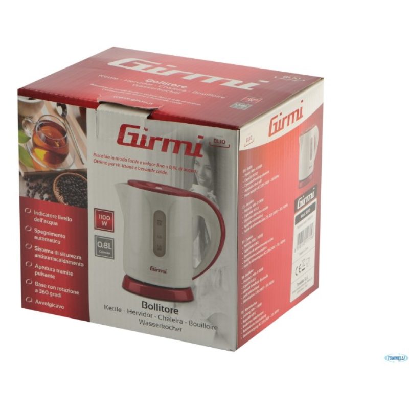 Girmi BOLLITORE BOLLITORI ELETTRICO GIRMI BL10 tisane tè 0,8 LITRI ...