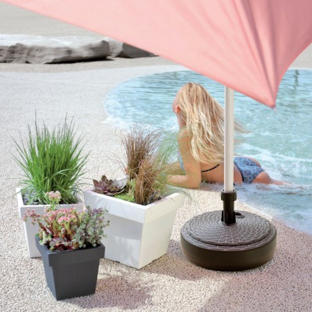 BASE PER OMBRELLONE POLIPROPILENE 20 LT ANTRACITE RATTAN MARE PISCINA GIARDINO