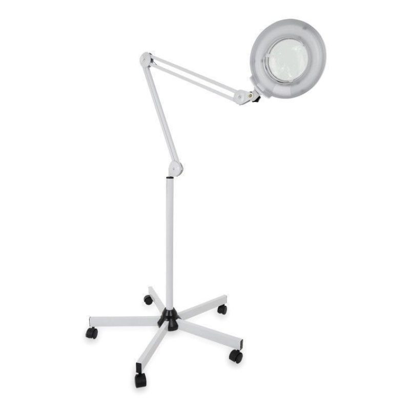 Lampada lente d'ingrandimento LED 5x da pavimento orientabile piedistallo 150cm