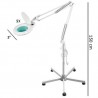 Lampada lente d'ingrandimento LED 5x da pavimento orientabile piedistallo 150cm
