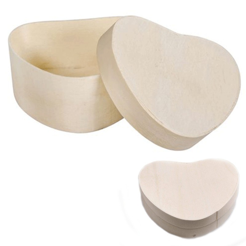 Set 12 Pezzi Scatole Box Regali portaconfetti cuore bomboniere legno scatolina