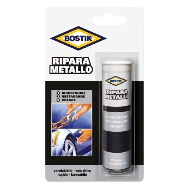 STUCCO EPOSSIDICO BICOMPONENTE RIPARA METALLO " BOSTIK " 56 gr STIC...