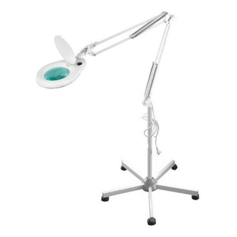 Lampada lente d'ingrandimento LED 5x da pavimento orientabile piedistallo 150cm