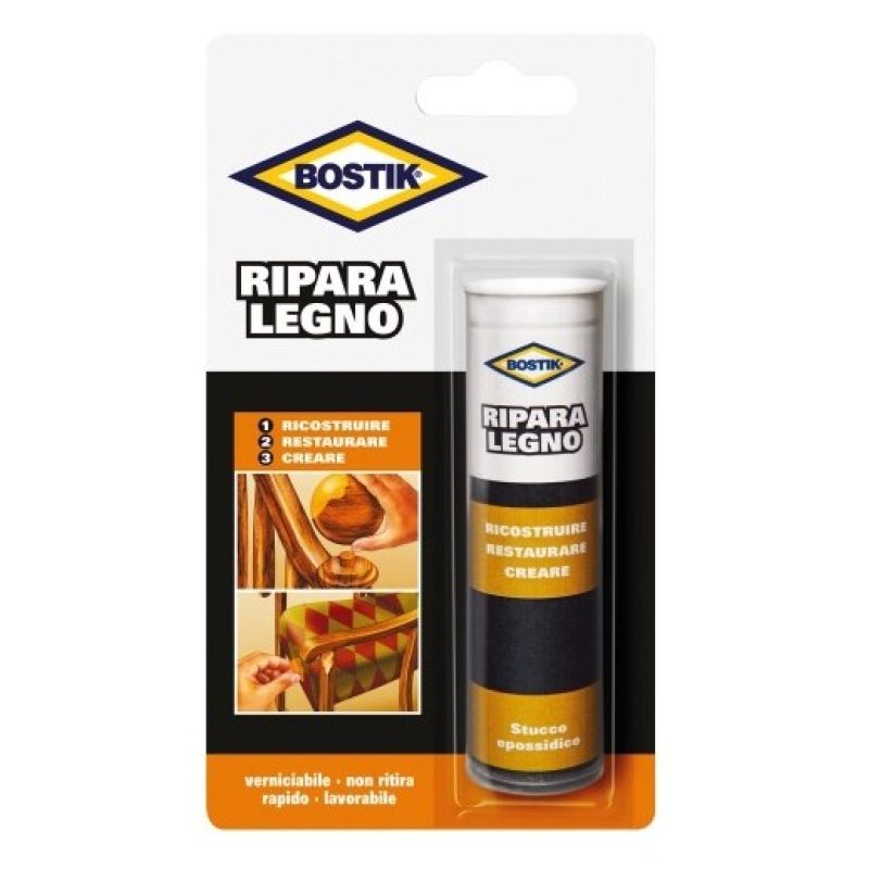 Bostik STUCCO EPOSSIDICO BICOMPONENTE RIPARA LEGNO " BOSTIK " 56 gr...