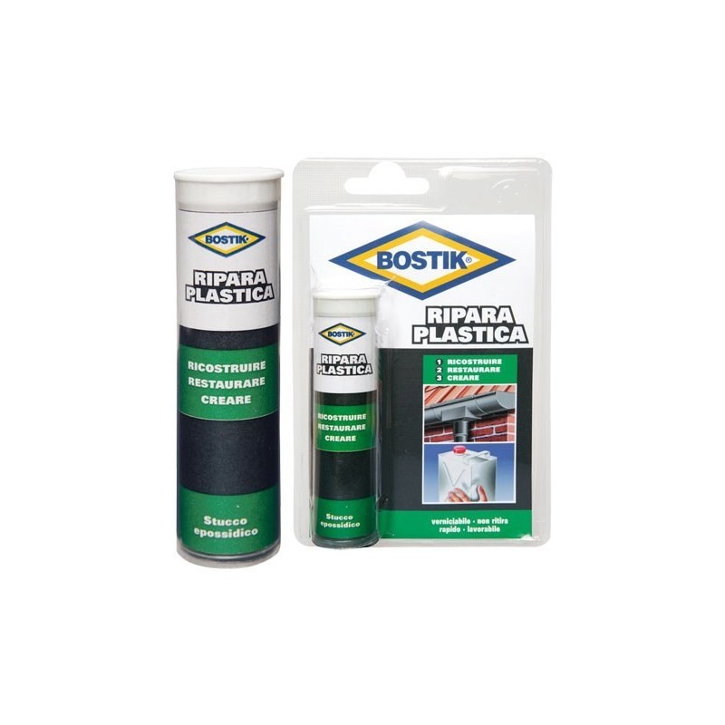 Bostik Ripara Plastica blister 56g - Stucco Epossidico vetroresina salda stick