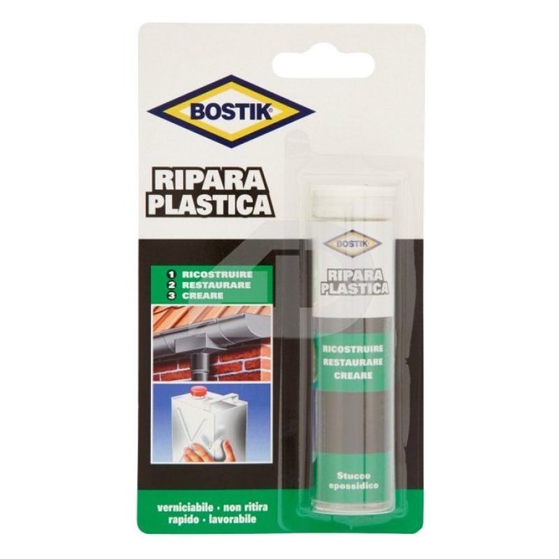 Bostik Bostik Ripara Plastica blister 56g - Stucco Epossidico vetro...