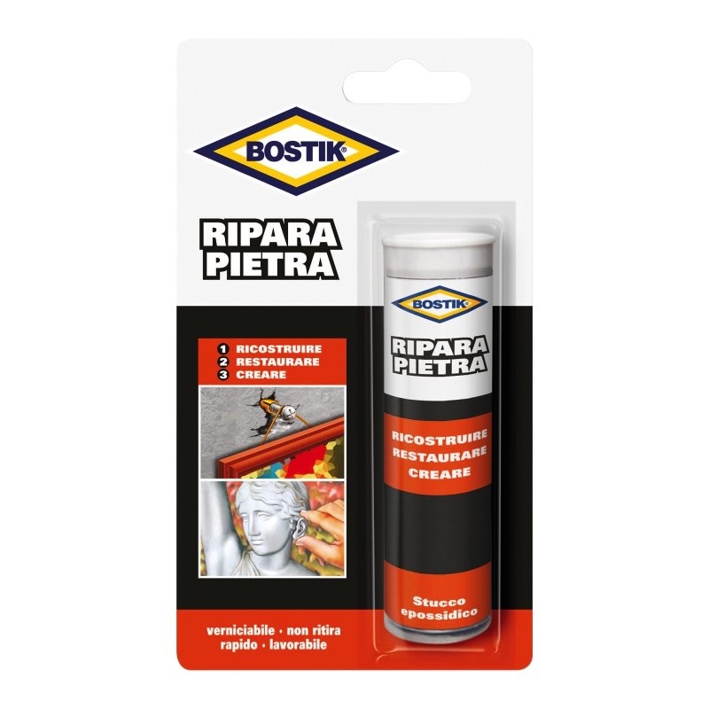 Bostik Ripara Pietra blister 56g - Stucco Epossidico marmo calcestruzzo stick