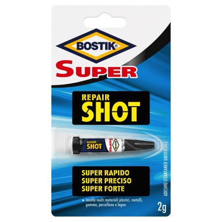 3x ADESIVO LIQUIDO UNIVERSALE PER RIPARAZIONI SUPER REPAIR SHOT BOSTIK 2gr colla