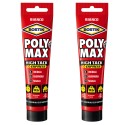 2x Poly Max High Tack Express bianco tubo 165g Adesivi professionali rapido tubo