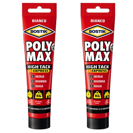 2x Poly Max High Tack Express bianco tubo 165g Adesivi professionali rapido tubo