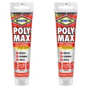 2x Bostik Poly Max Cristal Express Tubo Cartuccia 115g adesivo rapido colla tubo
