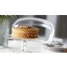 ALZATA IN VETRO CAMPANA 20 CM. PATISSERIE TORTIERA BUFFET PER DOLCI...