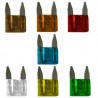 Fusibili lamellari assortiti 100pz ampere 30 25 20 15 10 7,5 5 auto piccoli