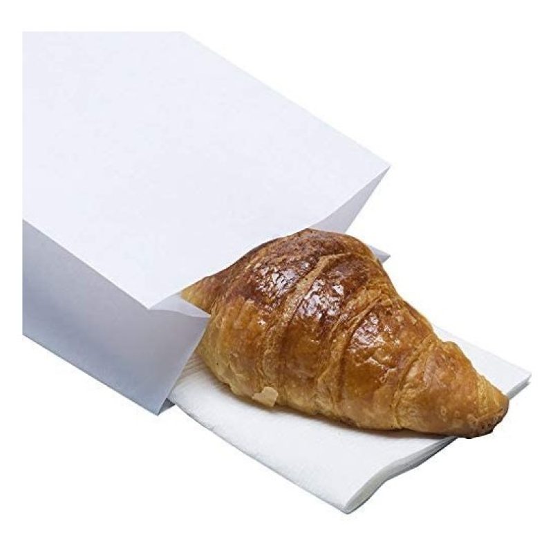 Tuninetti 100 Buste sacchetti in carta bianca alimenti pane dolci f...