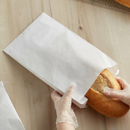 100 Buste sacchetti in carta bianca alimenti pane dolci frutta pizza più formati