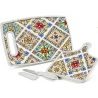 Hongu SET 2 TAGLIERI TAGLIERE 37*23 & 30*19 CM + COLTELLO CUCINA DE...