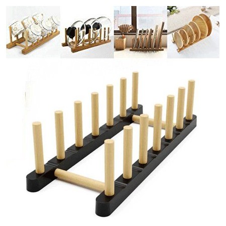 SCOLAPIATTI LEGNO PER PIATTI VASSOI ORGANIZER DA TAVOLA SERVIZIO PORTA CUCINA