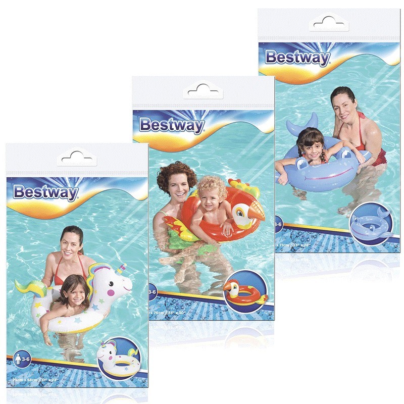 Bestway Salvagente Con Animali Gonfiabile Bambini 3-6 Anni Mare Pis...