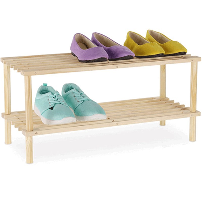 SCARPIERA SALVASPAZIO INGRESSO LEGNO PANCA 2 RIPIANI SCAFFALE MOBILEPORTA SCARPE