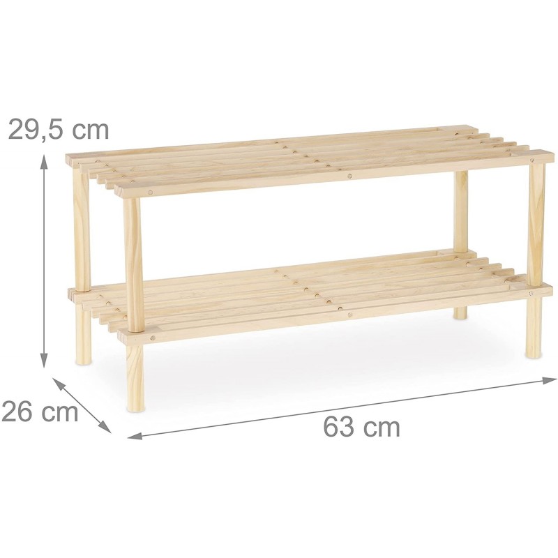 WeHome SCARPIERA SALVASPAZIO INGRESSO LEGNO PANCA 2 RIPIANI SCAFFAL...
