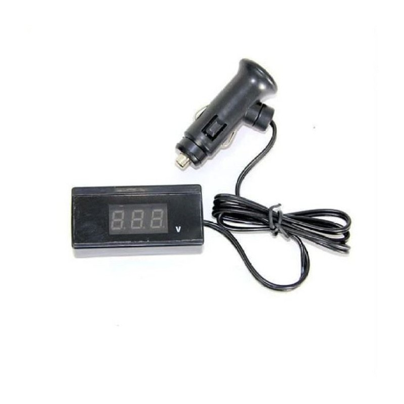 Display monitoratore voltaggio batteria auto LED con presa accendi sigari