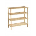 SCARPIERA SALVASPAZIO INGRESSO LEGNO PANCA 4 RIPIANI SCAFFALE MOBILEPORTA SCARPE