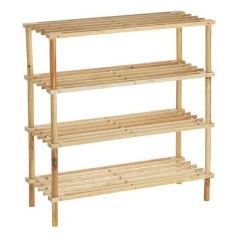 WeHome SCARPIERA SALVASPAZIO INGRESSO LEGNO PANCA 4 RIPIANI SCAFFAL...