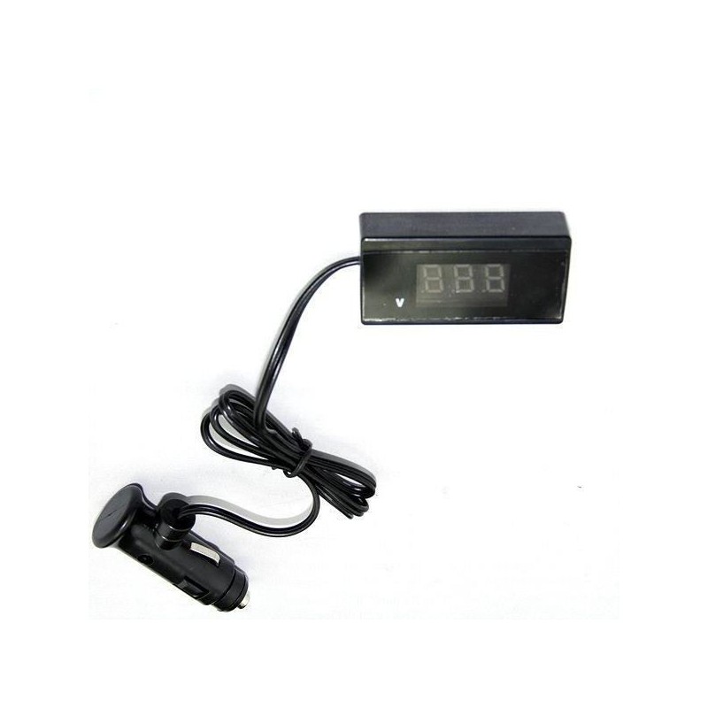 Display monitoratore voltaggio batteria auto LED con presa accendi sigari