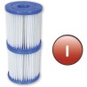 COPPIA FILTRO CARTUCCIA PER TIPO I BESTWAY RICAMBIO POMPE PISCINA 5...