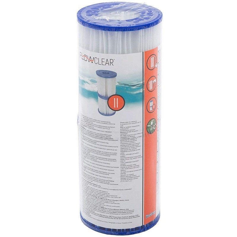 Bestway 2 PEZZI FILTRI RICAMBIO CARTUCCIA PER POMPA FITLRO TIPO II ...