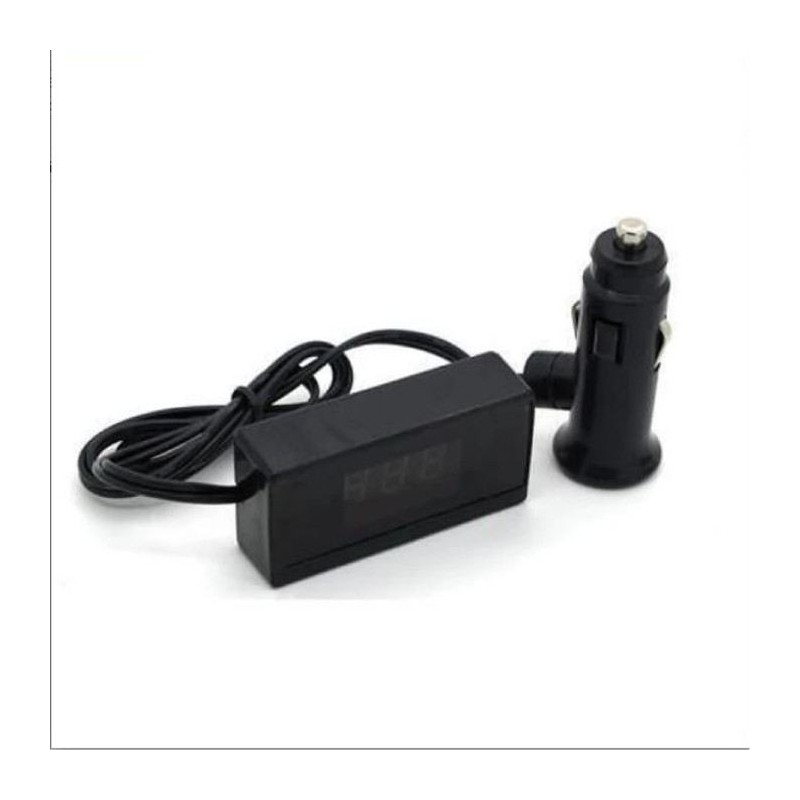 Display monitoratore voltaggio batteria auto LED con presa accendi sigari