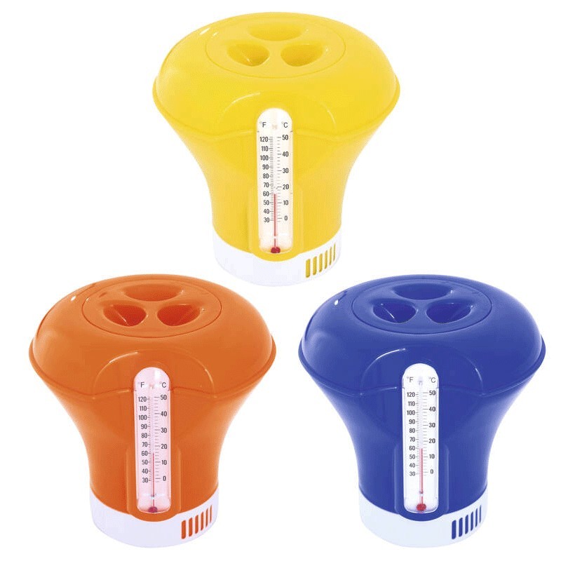 Dosatore Galleggiante termometro piscine Distributore dispenser Cloro chimico