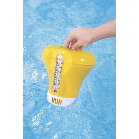 Dosatore Galleggiante termometro piscine Distributore dispenser Cloro chimico