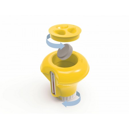 Dosatore Galleggiante termometro piscine Distributore dispenser Cloro chimico