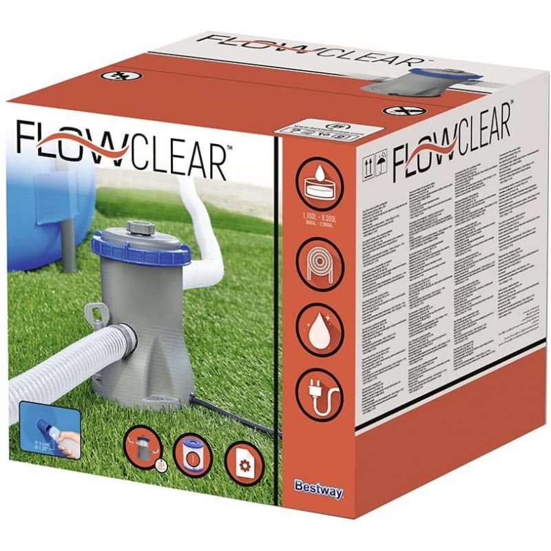 Bestway POMPA FILTRANTE PER PISCINA FUORITERRA 1249 LT/H ACQUA PISC...