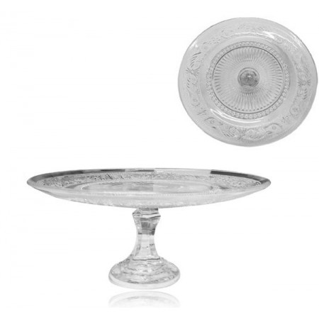 ALZATA IN VETRO CAMPANA 20 CM. PATISSERIE TORTIERA BUFFET PER DOLCI BAR PIATTO