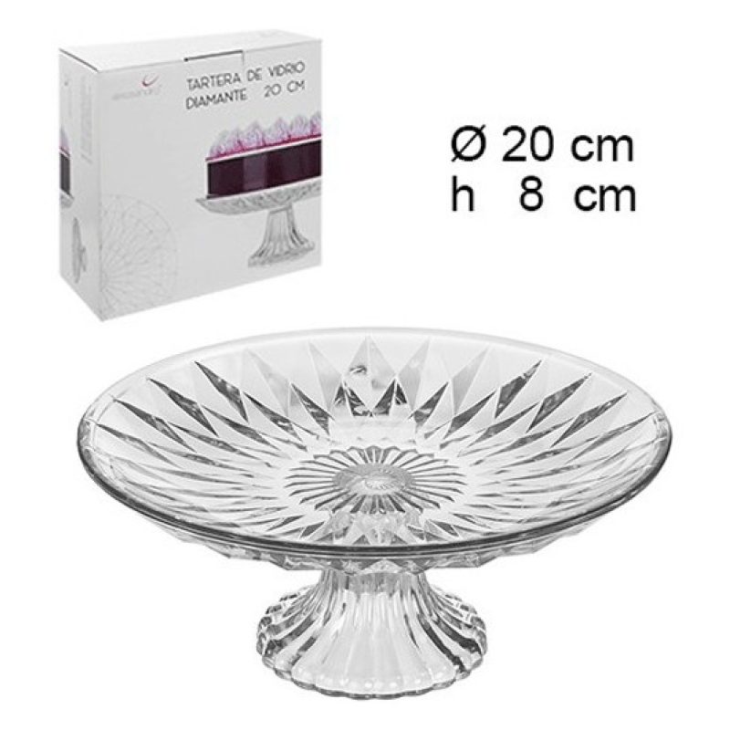 WeHome ALZATA IN VETRO CAMPANA 20 CM. PATISSERIE TORTIERA BUFFET PE...