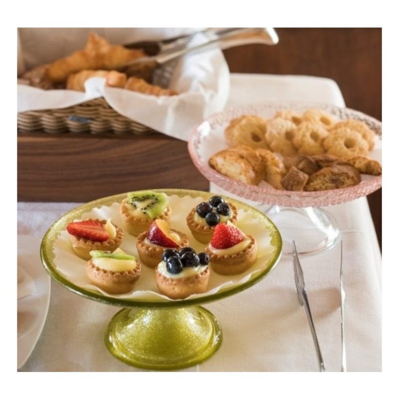 WeHome ALZATA IN VETRO CAMPANA 20 CM. PATISSERIE TORTIERA BUFFET PE...