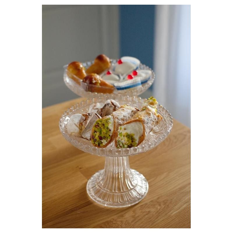 WeHome ALZATA IN VETRO CAMPANA 20 CM. PATISSERIE TORTIERA BUFFET PE...